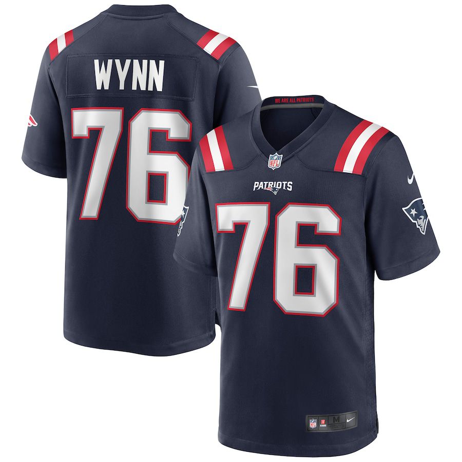 Men New England Patriots 76 Isaiah Wynn Nike Navy Game NFL Jersey